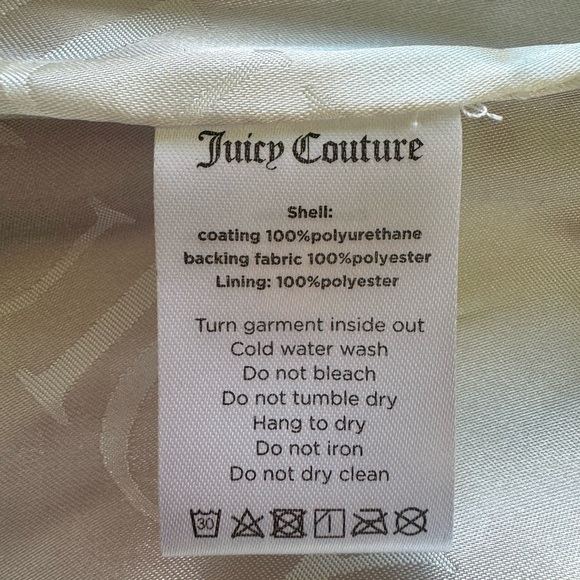 NWOT JUICY COUTURE Oversized Faux Leather Blazer Style Trench Coat - Picture 14 of 16